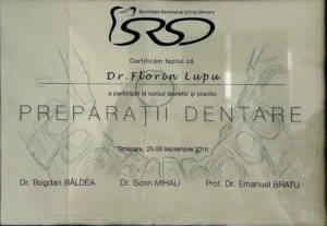 Dr. Lupu - Curs Preparații Dentare (Curs Teoretic și Practic Timișoara 2015)