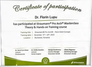 Dr. Lupu - Straumann Pro Arch Masterclass Theory & Hands-on Training Course (București 2023)