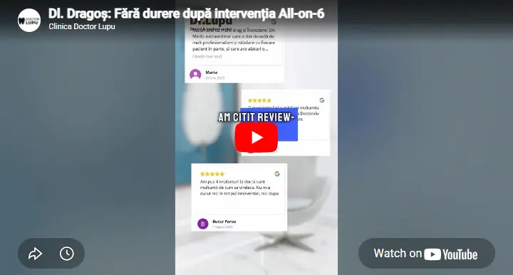 Dl. Dragoș: Fără durere după intervenția All-on-6