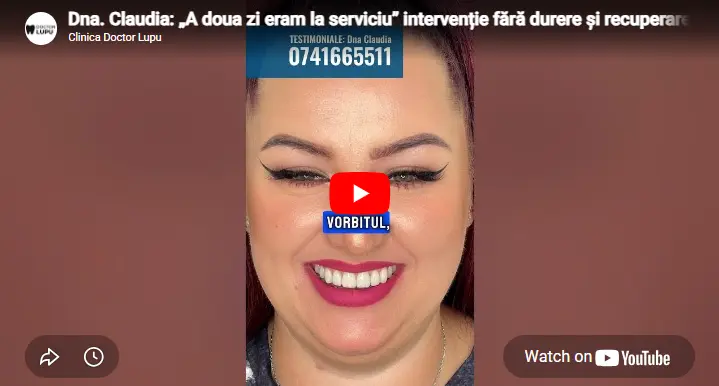 Dna. Claudia: „A doua zi eram la serviciu” intervenție fără durere și recuperare rapidă