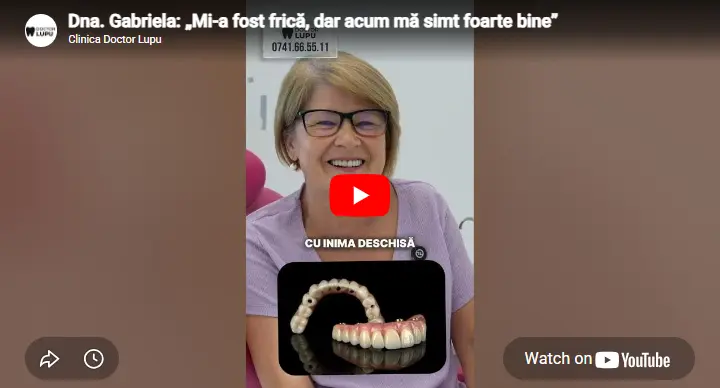 Dna. Gabriela: „Mi-a fost frică, dar acum mă simt foarte bine”