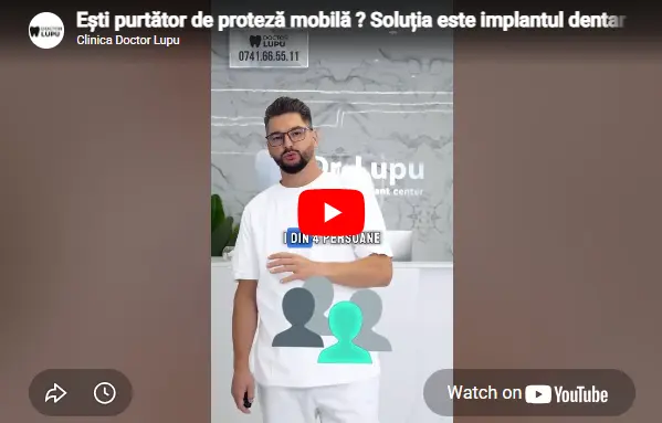 Ești purtător de proteză mobilă? Soluția este implantul dentar