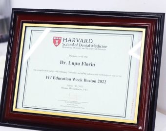 Dr. Florin Lupu, certificat Harvard School of Dental Medicine (ITI Education Week Boston 2022)